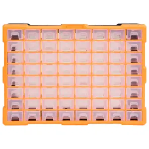 Berkfield Multi-drawer Organiser with 64 Drawers 52x16x37.5 cm