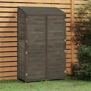 Berkfield Garden Shed Anthracite 102x52x174.5 cm Solid Wood Fir