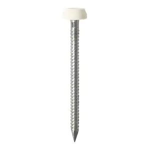 Timco - Polymer Headed Pins - Stainless Steel - White (Size 30mm - 60 Pieces)