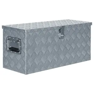 Berkfield Aluminium Box 80x30x35 cm Silver