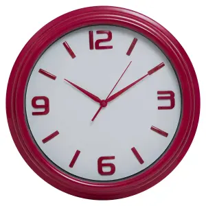 Maison by Premier Raspberry Plastic Wall Clock