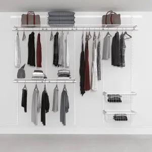 Open Wardrobe System with 2x Baskets 246cm (W)