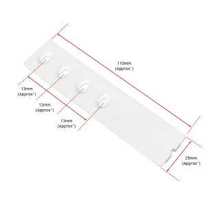 SPARES2GO Integrated Fridge Door Slide Mounting Bracket Kit for Miele 1878720 (pack of 2)