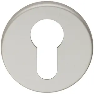 52mm Euro Profile Round Escutcheon Concealed Fix Satin Adonised Aluminium