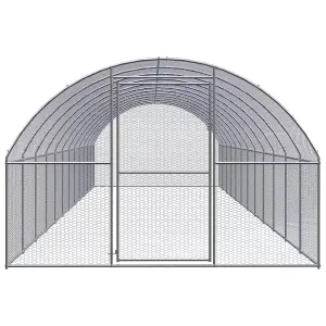 Outdoor Chicken Coop 3x12x2 m Galvanised Steel