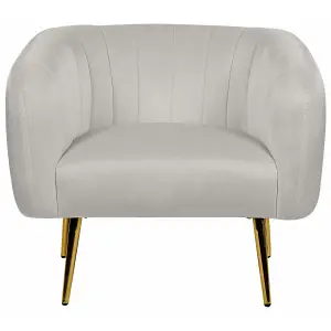 Armchair LACONIA Velvet Light Grey