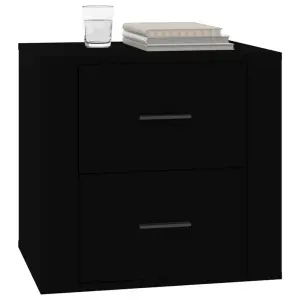 Berkfield Bedside Cabinet Black 50x39x47 cm