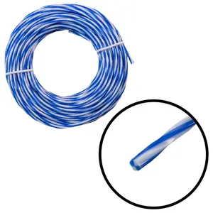 15m x2.40mm of strimmer/trimmer line,blue/white twist line gives you more cutting edge for cleaner and quicker cut