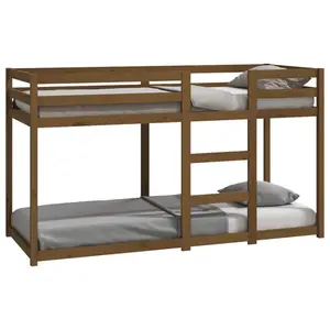 Cullompt Harriet Bee Bunk Bed 90x200 Cm Solid Wood Pine Honey Brown / 80 x 200 cm