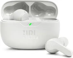 JBL Wave Beam In-Ear Wireless Earbuds With IP54 And IPX2 Waterproofing, Hands-Free Calling And 32-Hour Battery Life, White