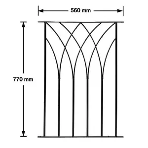 Genaro Metal Decking Fence Panel 77cm H x 56cm W Black