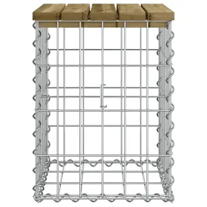 Berkfield Garden Bench Gabion Design 33x31x42 cm Impregnated Wood Pine