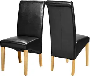 Astin Upholstered Dining Chair (Set Of 6) Three Posts Upholstery Colour: Black