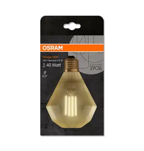 Osram LED Filament Diamond 4W E27 Vintage 1906 Extra Warm White Gold (3 Pack)