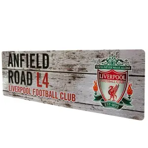 Liverpool FC Rustic Plaque Red/White/Black (One Size)