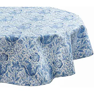 William Morris Blue Compton 132 x 228cm Acrylic/PVC Tablecloth