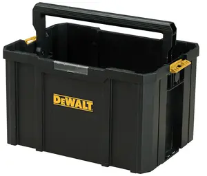 Dewalt Tstak Tool Carry Open Tote Tool Box Carrier + Clear Organiser - Twin Pack