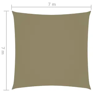 Berkfield Sunshade Sail Oxford Fabric Square 7x7 m Beige