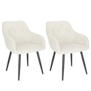 Alvion Upholstered Dining Chair (Set of 2) White