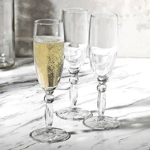 Queensway Home & Dining 175ml 6Pcs Champagne Drinking Flutes Stemmed Cocktail Glasses Dinner Party