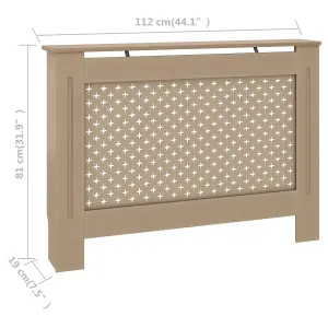 Berkfield Radiator Cover 112x19x81 cm MDF