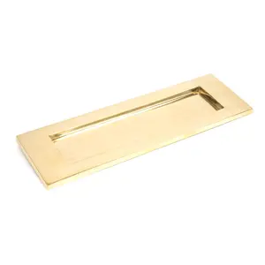 Brass Letter Plate Polished Brass / 10.8cm H x 32.4cm W x 0.4cm D