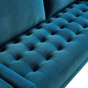 Henrietta Large 3-Seater Sofa, Teal Velvet - Daals - Sofas