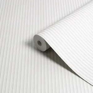 Superfresco Tactile Pinstripe Pebble Netural Textured Plain Wallpaper