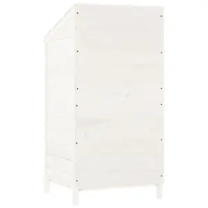 vidaXL Garden Shed White 55x52x112 cm Solid Wood Fir