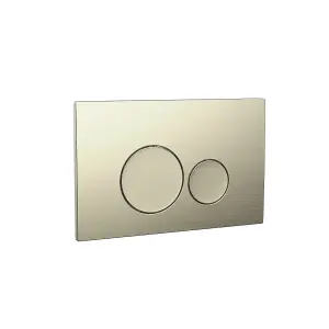 Nes Home Wall Hung Toilet Cistern Frame with Brass Round Button Flush Plate