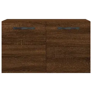 Berkfield Wall Cabinet Brown Oak 60x36.5x35 cm Engineered Wood