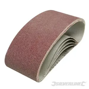 Silverline (901495) Sanding Belts 75 x 457mm 120 Grit Pack of 5