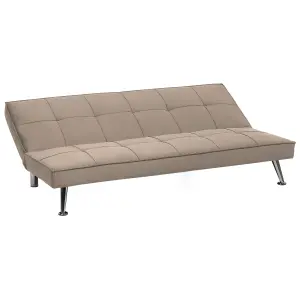 Beliani Retro Sofa Bed HASLE Sand Beige