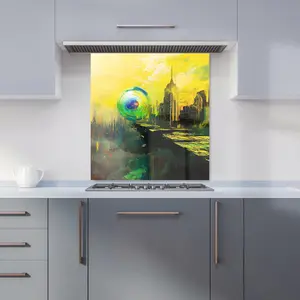 Elena Sable: 00048 Premium Glass Kitchen Splashback W700mm x H650mm