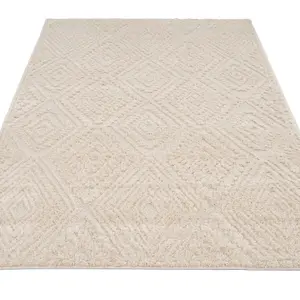 Grey Lined Geometric Abstract Area Rug 120cm x 170cm