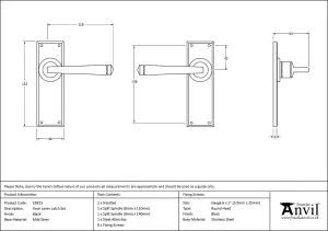 From The Anvil Black Avon Lever Latch Set