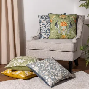 Evans Lichfield Chatsworth Topiary Piped Feather Rich Cushion