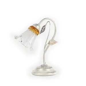 Luminosa Lancia Glass Table Lamp, White