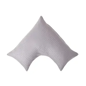 Homescapes Grey Egyptian Cotton Super Soft V Shaped Pillowcase 330 TC