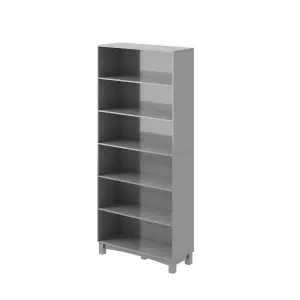 URBNLIVING 180cm Height Grey 6 Tier Wooden Bookcase Shelf Storage Display Shelving Unit