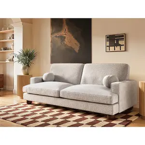 Solace+Co Addison 3 Seater Boucle Sofa - Beige