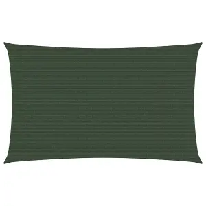 Berkfield Sunshade Sail 160 g/m2 Dark Green 3x6 m HDPE