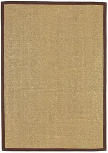 Chocolate Bordered Plain Modern Easy to clean Rug for Dining Room Bed Room and Living Room-160cm X 230cm