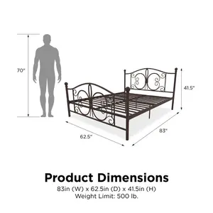 Kourtney Platform Bed Bronze / Kingsize (5')