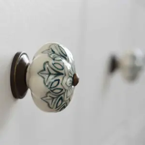 Nicola Spring - Floral Ceramic Cabinet Knob