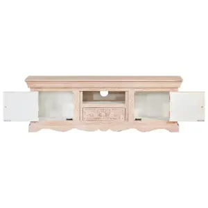 Berkfield TV Cabinet White 120x30x40 cm Solid Mango Wood