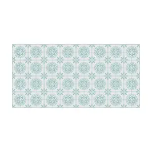 Seamless Turquoise Shaded Floral Pattern Self-adhesive kitchen bathroom home