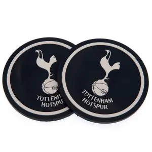 Tottenham Hotspur FC Coaster Set (Pack of 2) Navy/White (One Size)