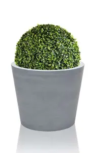 Grey Polystone Round Planter - Medium H35cm x Dia 40cm - 52 Litres