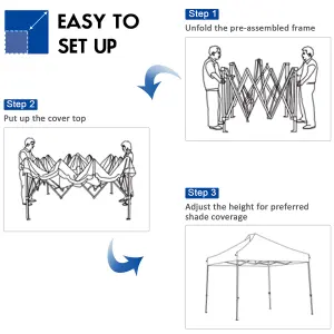 Costway 3 x 3m Pop Up Canopy Tent Outdoor Folding Party Tent Commercial Instant Shelter